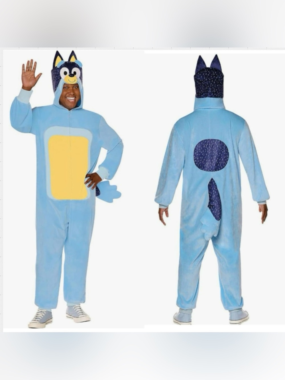 Spirit Halloween Adult Bluey Bandit Heeler One Piece Costume XS/SM